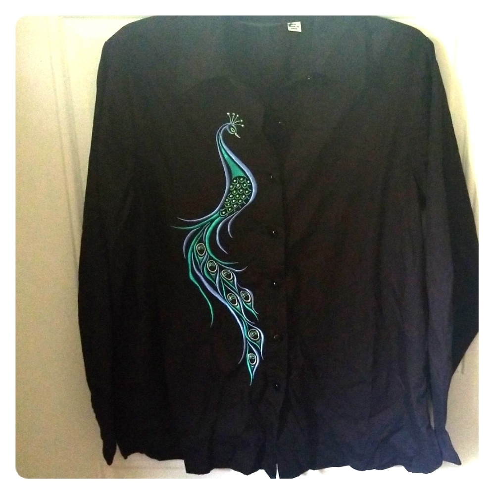 Bob Mackie Wearable Art Blouse - image 1